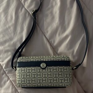 Tommy Hilfiger Beige and Black Shoulder Bag